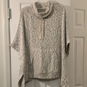 Lou & Grey Textured Knit Cowl Neck Poncho